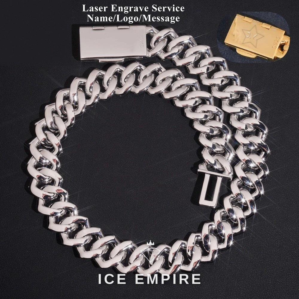 Iced Out Rose Gold Plated Moissanite Cuban Chain