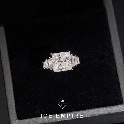 Iced Out 18K Gold Moissanite Wedding Band
