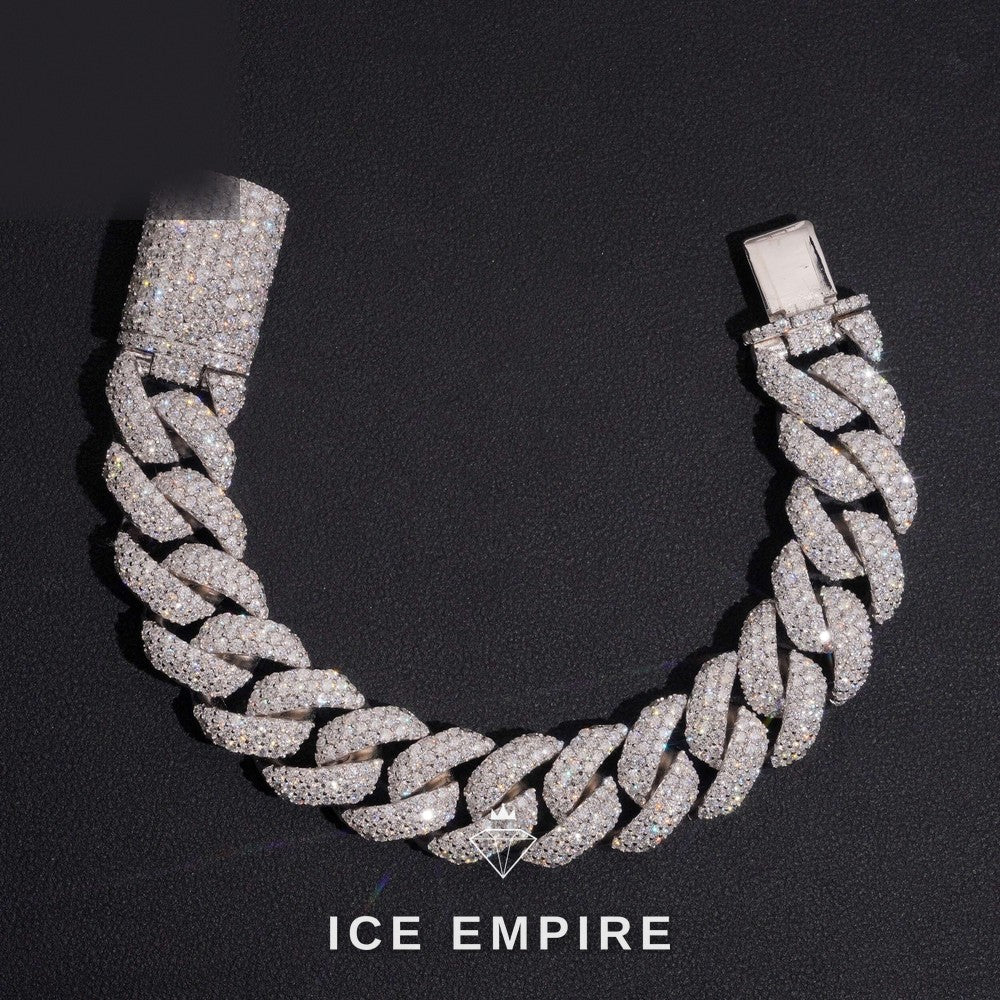 Iced Out Rose Gold Plated Moissanite Cuban Chain
