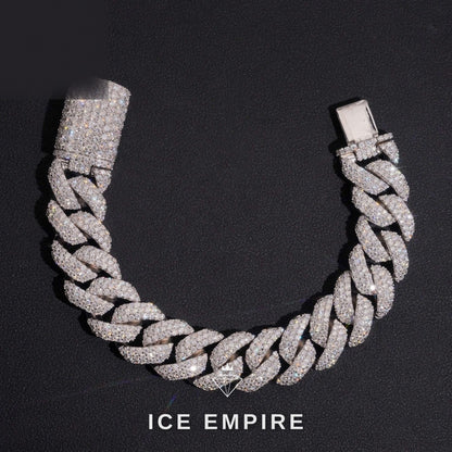 Iced Out Rose Gold Plated Moissanite Cuban Chain