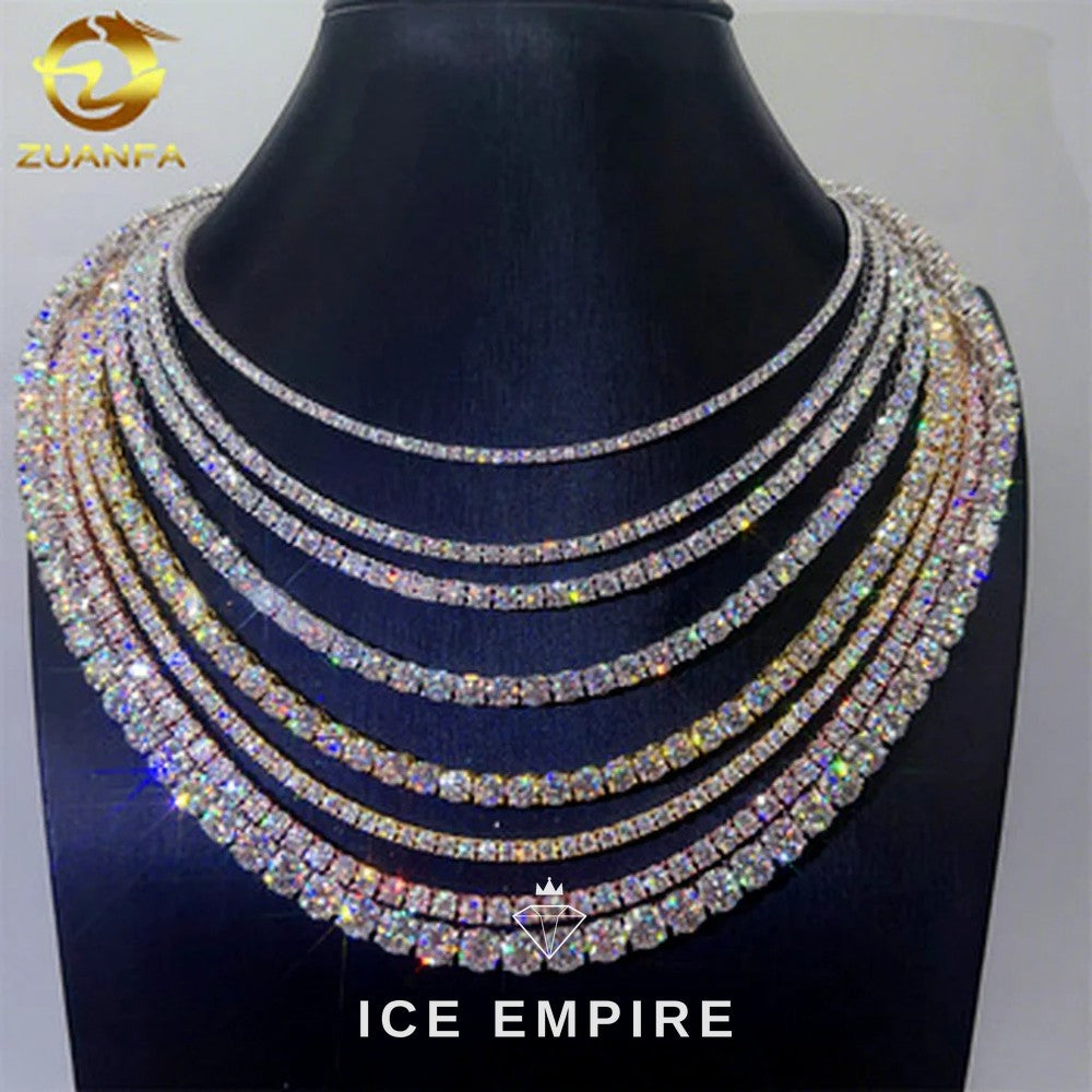 Iced Out Baguette Gold Plated Moissanite Pendant