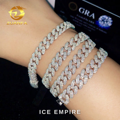 Iced Out Rose Gold Plated Moissanite Cuban Chain