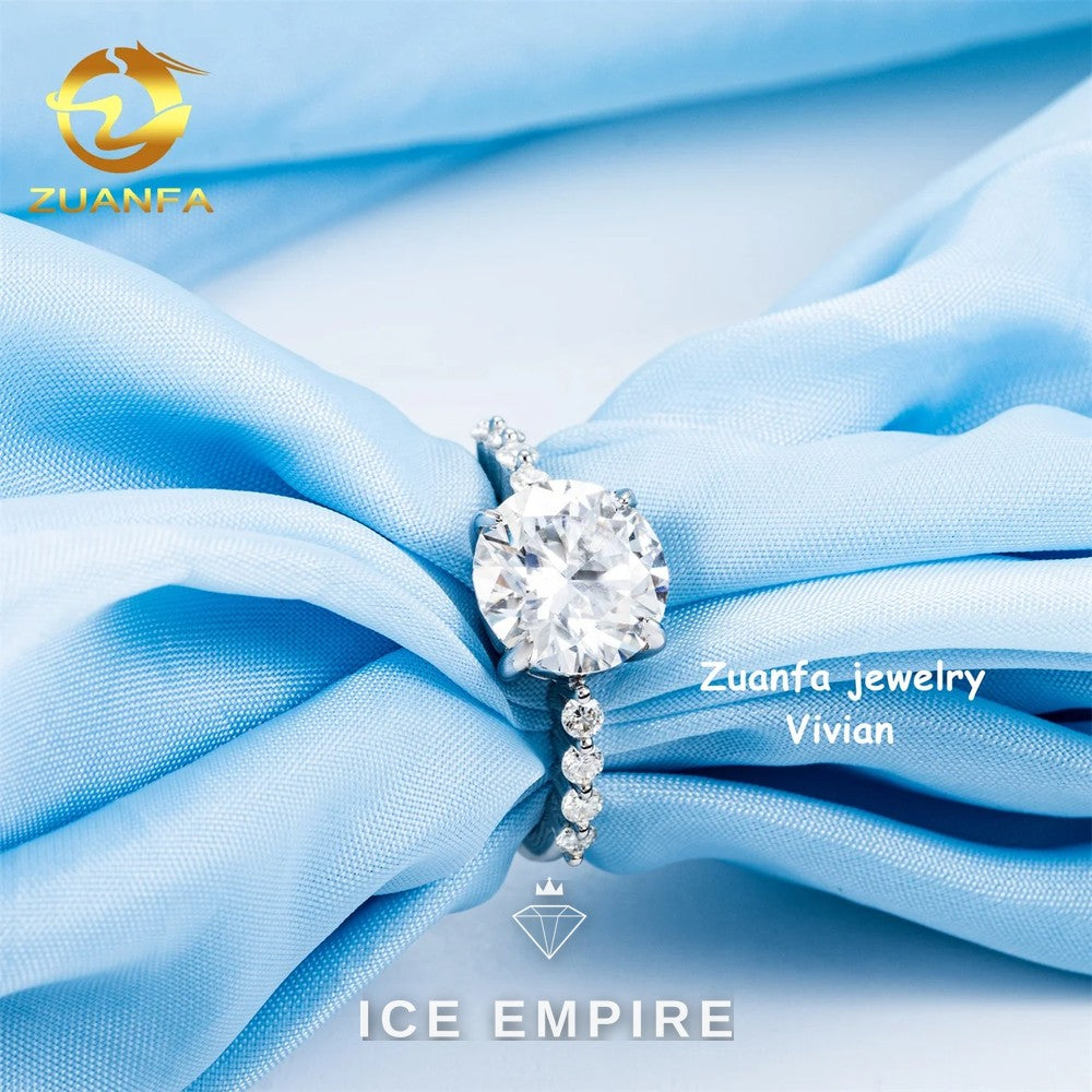 Iced Out 925 Silver Moissanite Ring