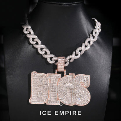 Iced Out Rose Gold Plated Moissanite Pendant