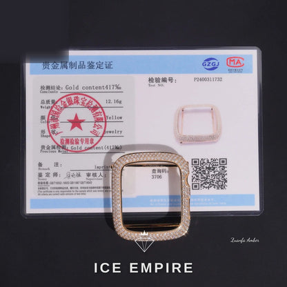 Iced Out 14K Gold Lab Grown Diamond Watch
