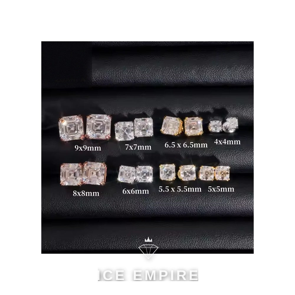 Iced Out Rose Gold Plated Moissanite Earrings