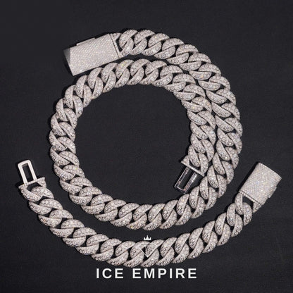 Iced Out Rose Gold Plated Moissanite Cuban Chain