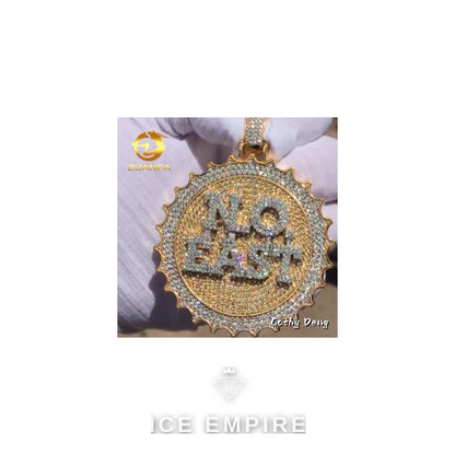 Iced Out Rose Gold Plated Moissanite Pendant