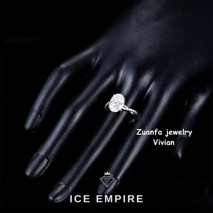 Iced Out 925 Silver Moissanite Ring
