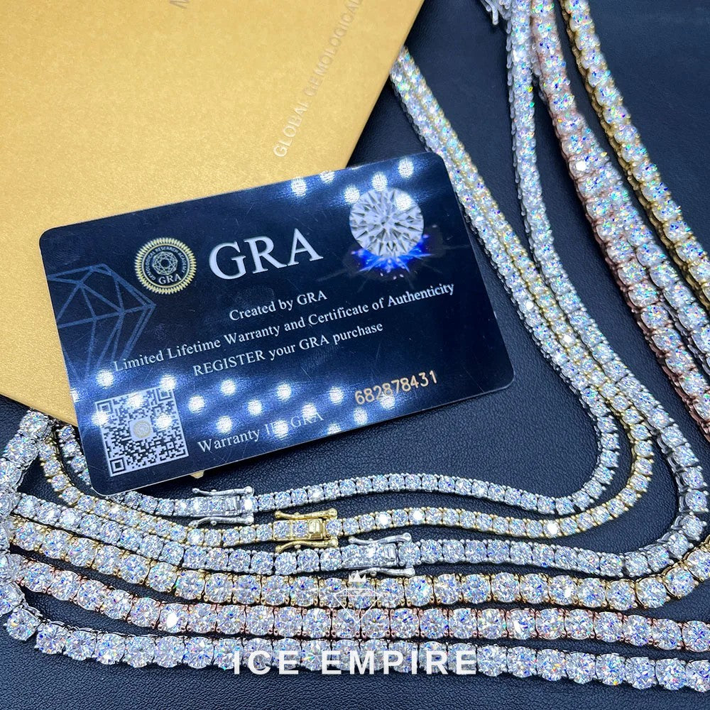 Iced Out Rose Gold Plated Moissanite Cuban Chain