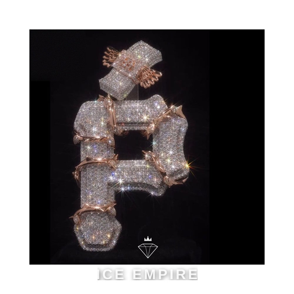 Iced Out Baguette 925 Silver Moissanite Pendant