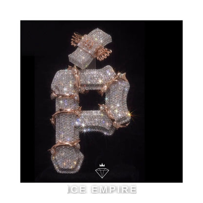 Iced Out Baguette 925 Silver Moissanite Pendant