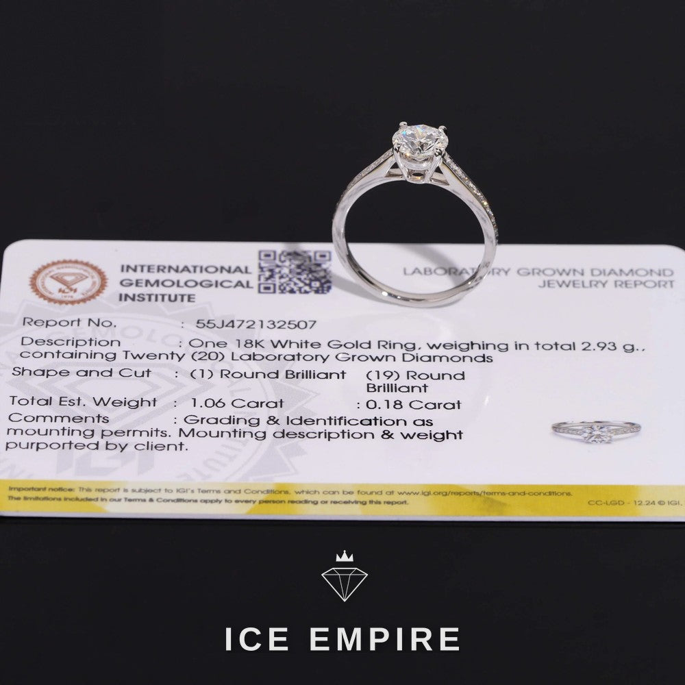 Iced Out 18K Gold Lab Grown Diamond Wedding Band