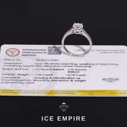 Iced Out 18K Gold Lab Grown Diamond Wedding Band