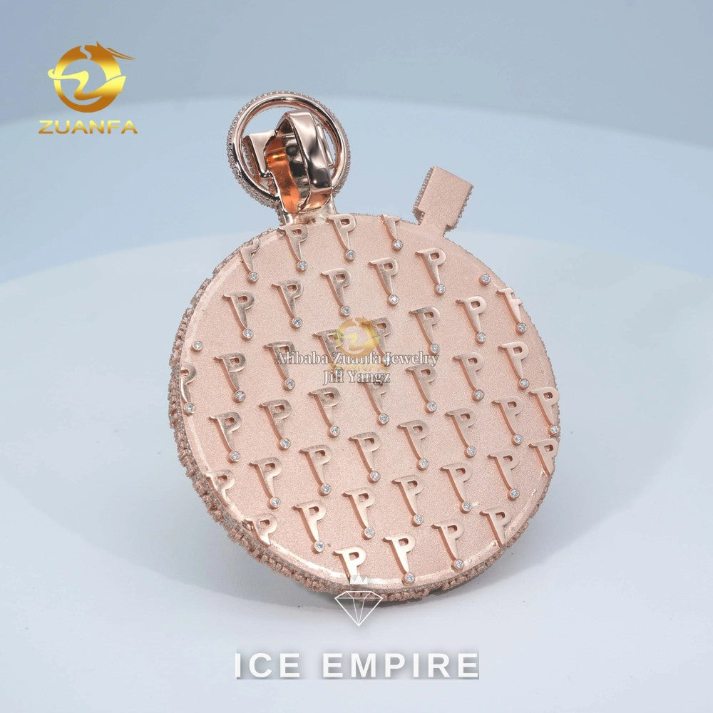 Iced Out Cross 925 Silver Moissanite Watch