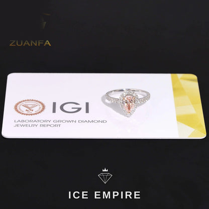 Iced Out Gold Plated Lab Grown Diamond Engagement Ring