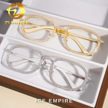 Iced Out 925 Silver Glasses