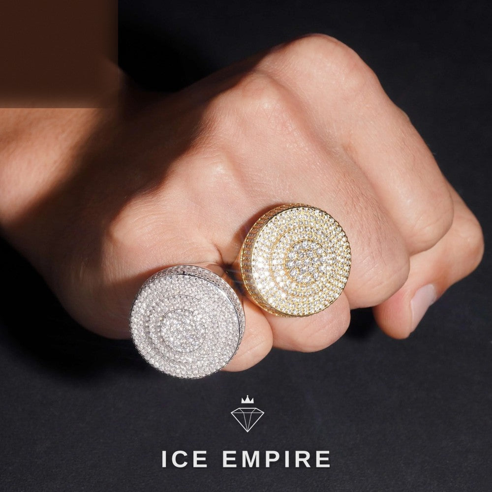 Iced Out Rose Gold Plated Moissanite Ring