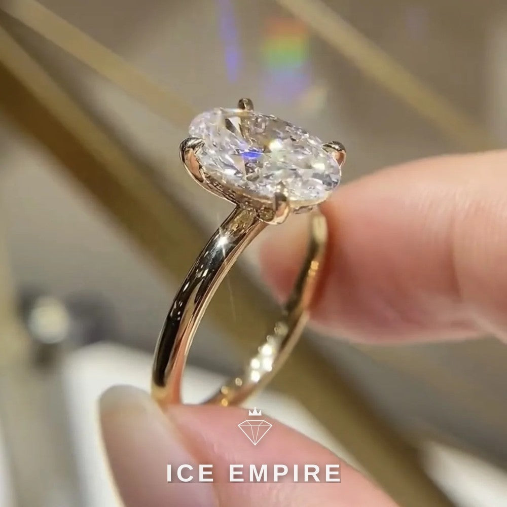 Iced Out 14K Gold Lab Grown Diamond Ring
