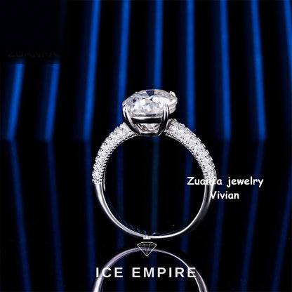 Iced Out 925 Silver Moissanite Ring