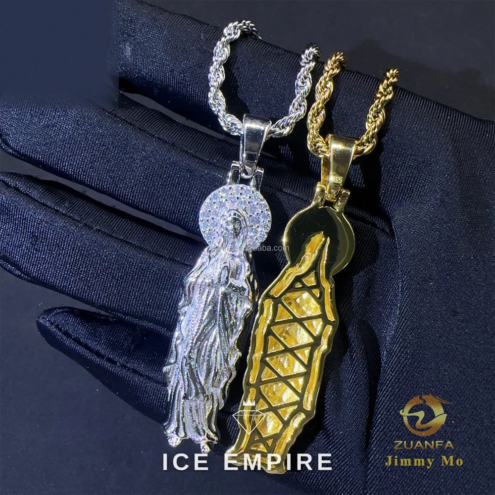 Iced Out 925 Silver Moissanite Pendant