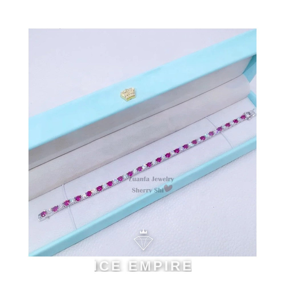 Iced Out Gold Plated Moissanite Tennis Bracelet