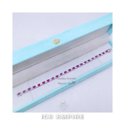 Iced Out Gold Plated Moissanite Tennis Bracelet