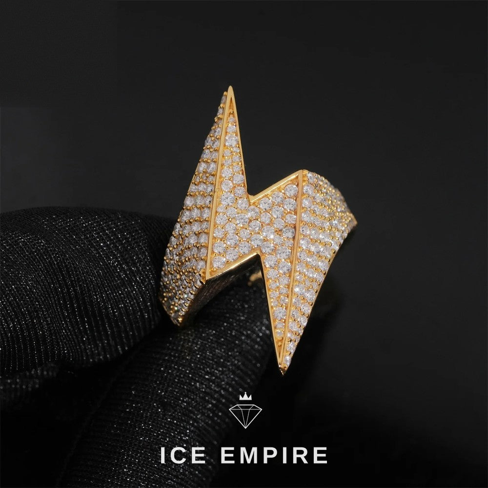 Iced Out 925 Silver Moissanite Ring