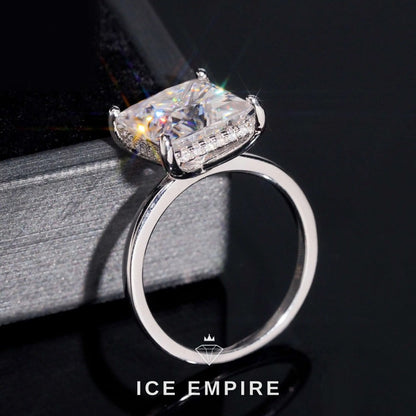 Iced Out Rose Gold Plated Moissanite Wedding Band