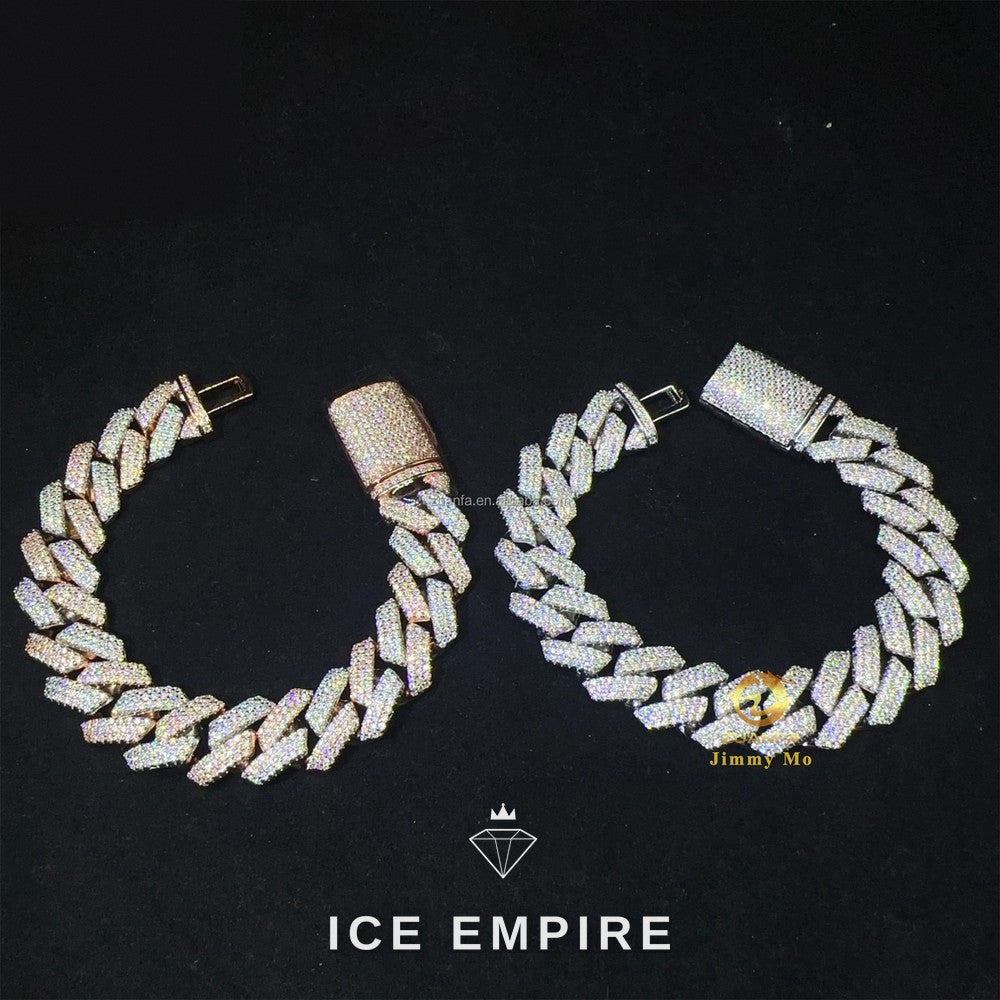 Iced Out Gold Plated Moissanite Cuban Chain