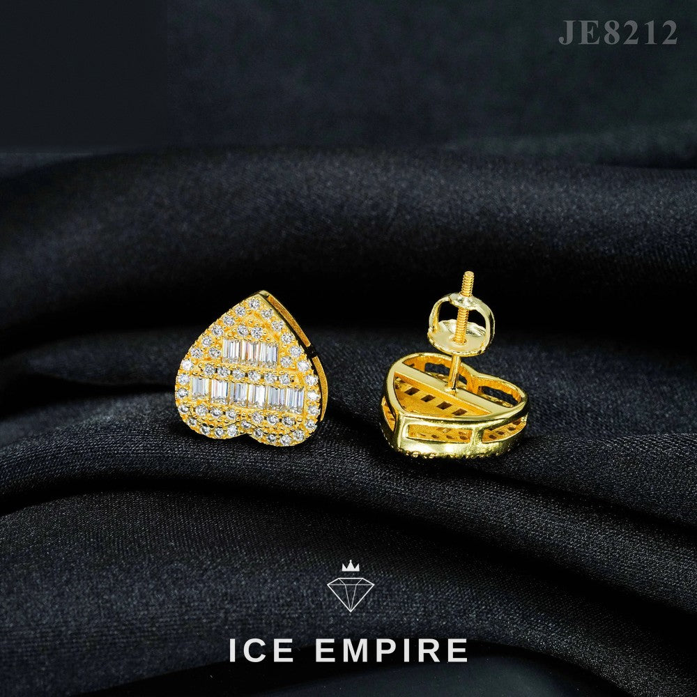 Iced Out Baguette 925 Silver Moissanite Earrings