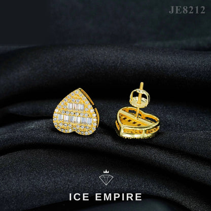 Iced Out Baguette 925 Silver Moissanite Earrings