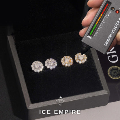 Iced Out Gold Plated Moissanite Earrings