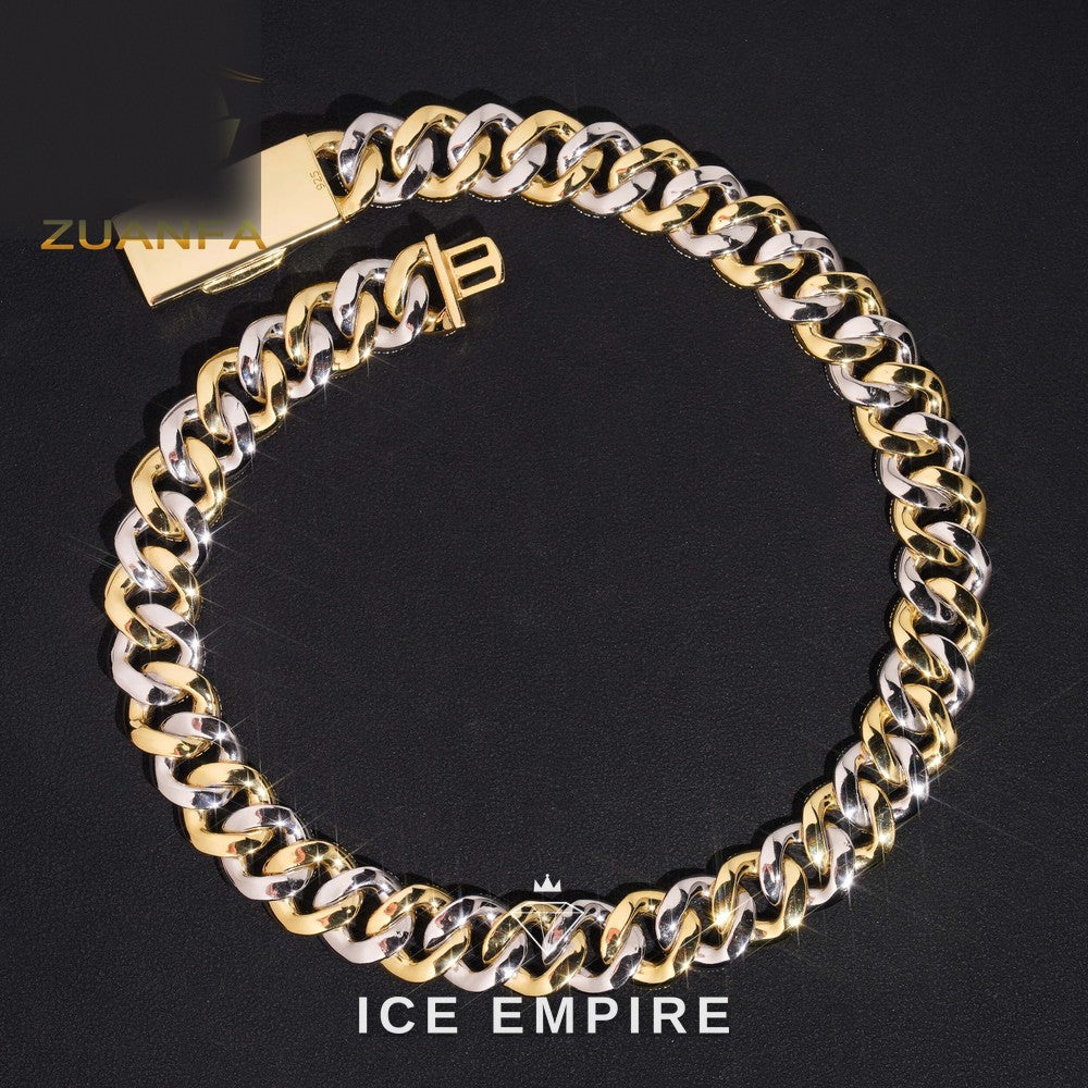 Iced Out Rose Gold Plated Moissanite Cuban Chain