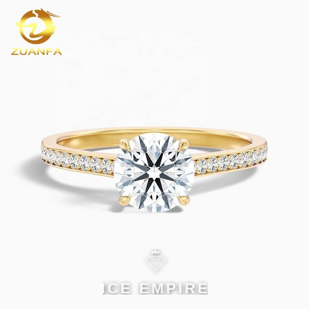 Iced Out 10K Gold Lab Grown Diamond Pendant