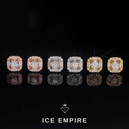 Iced Out 925 Silver Moissanite Earrings