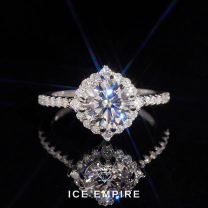 Iced Out 18K Gold Moissanite Wedding Band