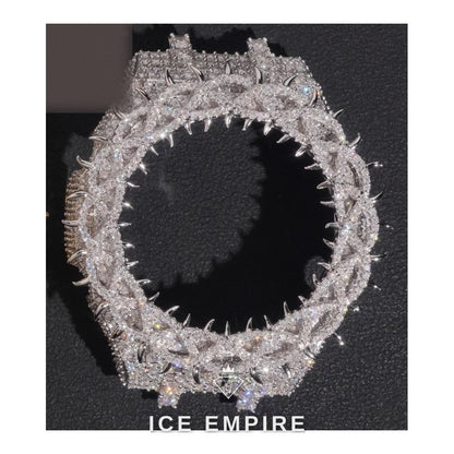 Iced Out 925 Silver Moissanite Watch