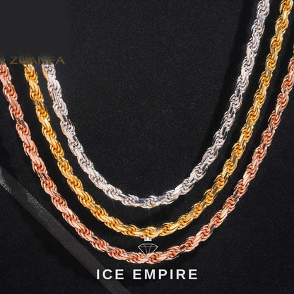 Iced Out Rose Gold Plated Moissanite Cuban Chain