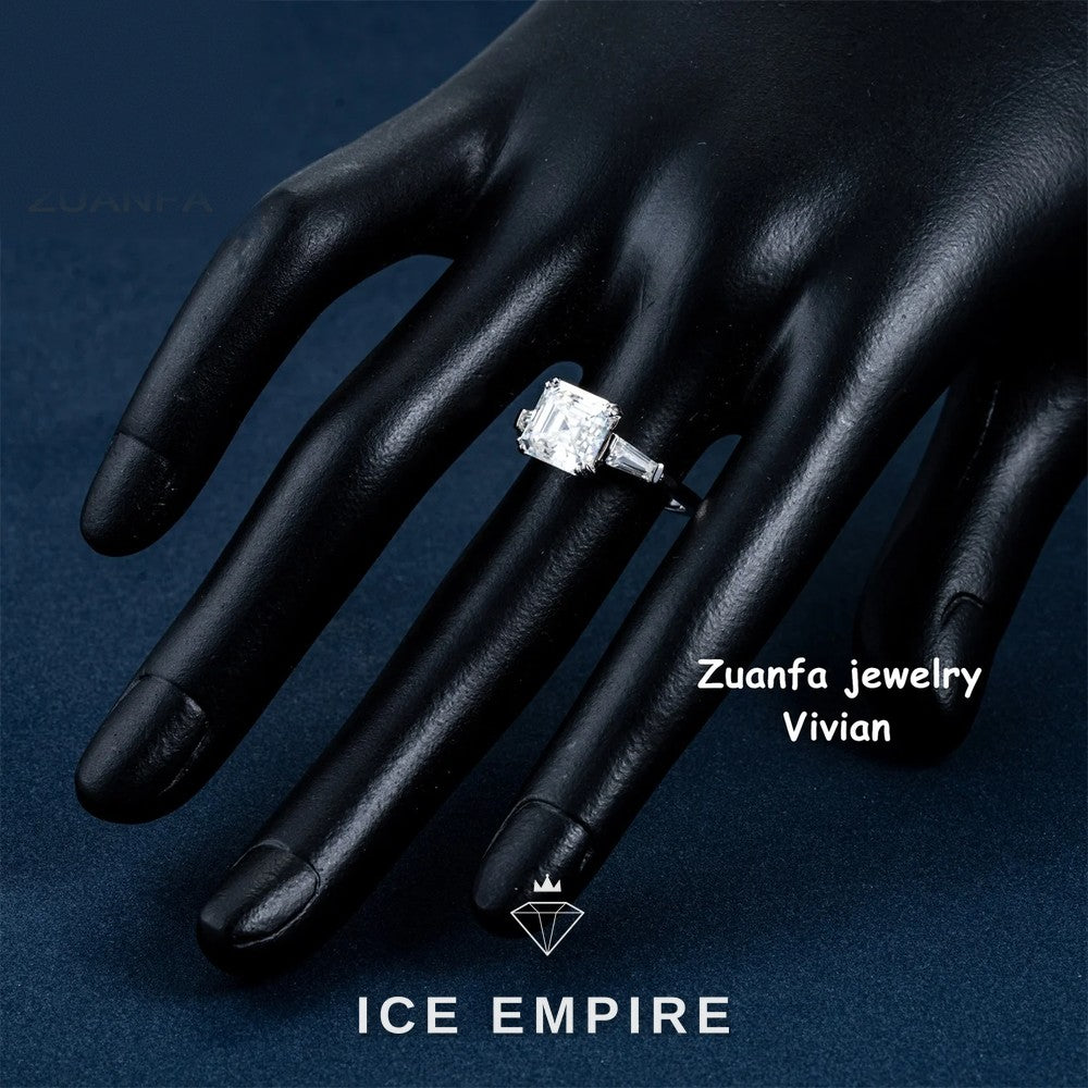 Iced Out Rose Gold Plated Moissanite Ring