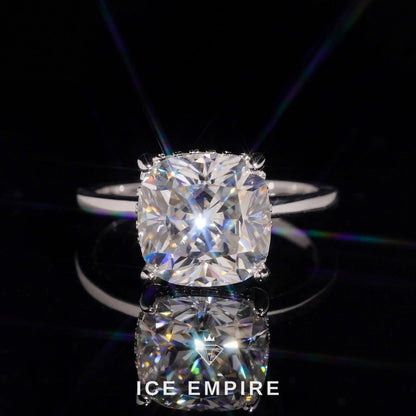 Iced Out Rose Gold Plated Moissanite Wedding Band