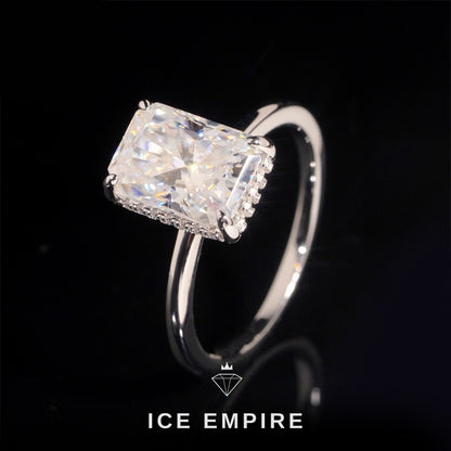 Iced Out Gold Plated Moissanite Wedding Band