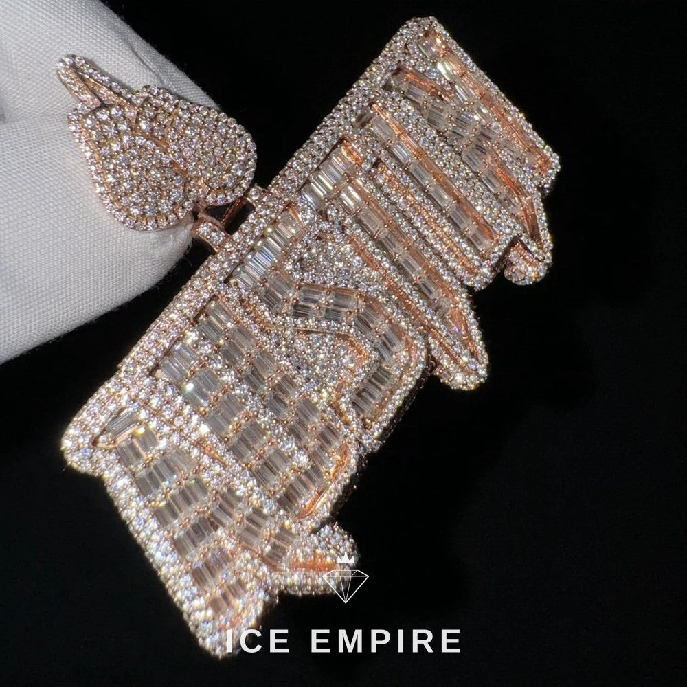 Iced Out 925 Silver Moissanite Pendant