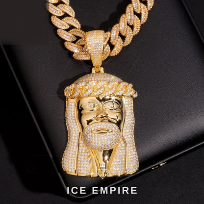 Iced Out Rose Gold Plated Moissanite Pendant
