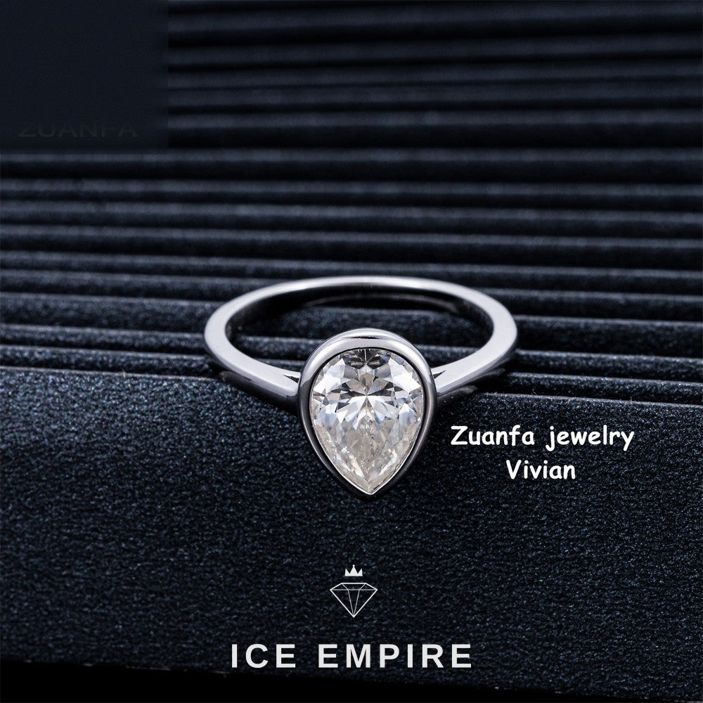 Iced Out 925 Silver Moissanite Ring