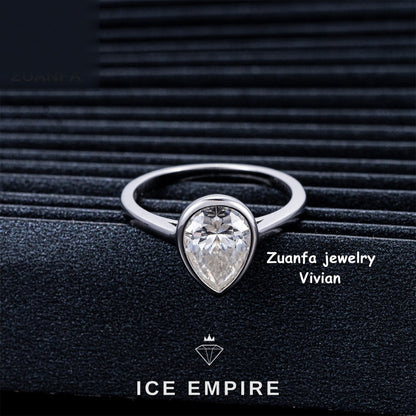 Iced Out 925 Silver Moissanite Ring