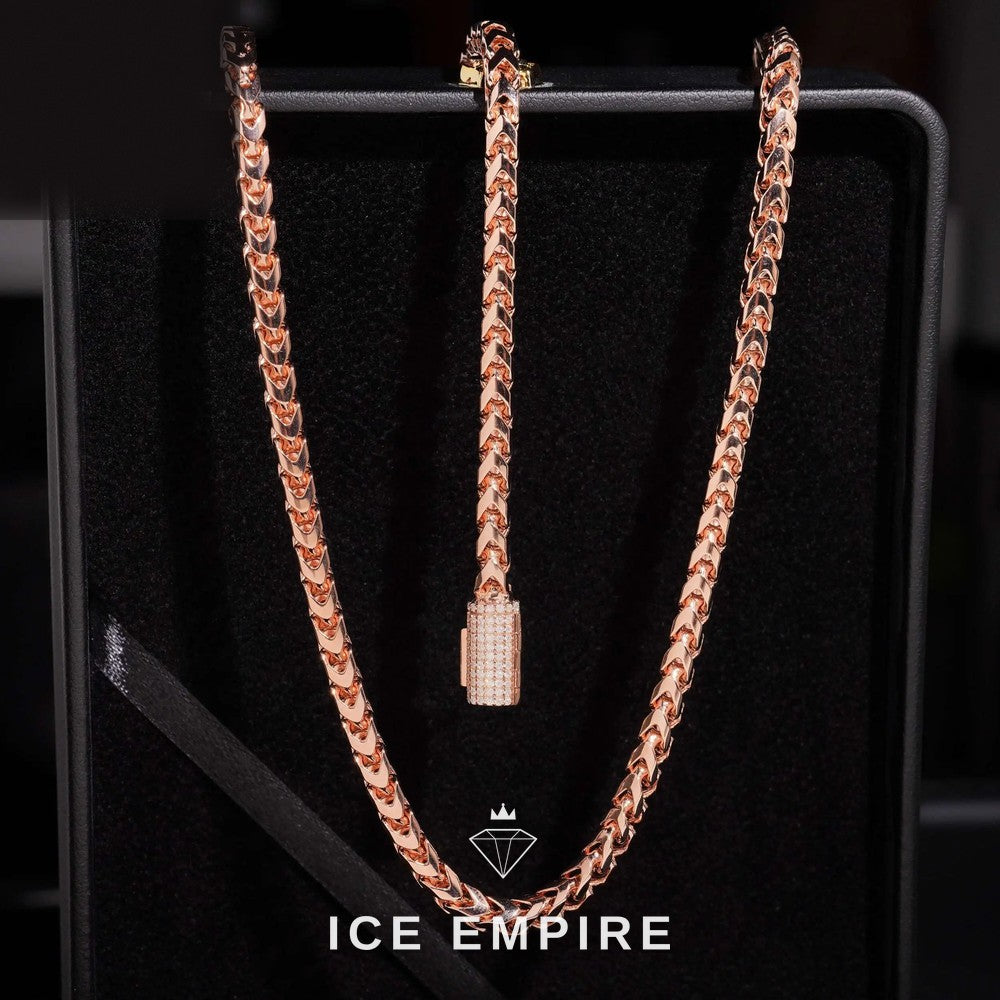 Iced Out Gold Plated Moissanite Cuban Chain