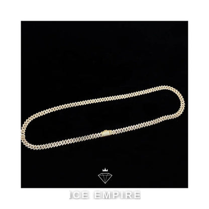 Iced Out Gold Plated Moissanite Cuban Chain