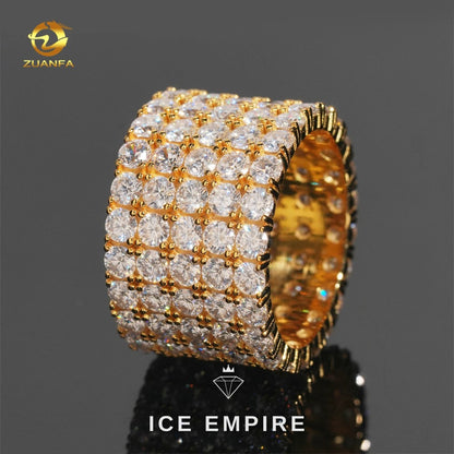 Iced Out Gold Plated Moissanite Ring