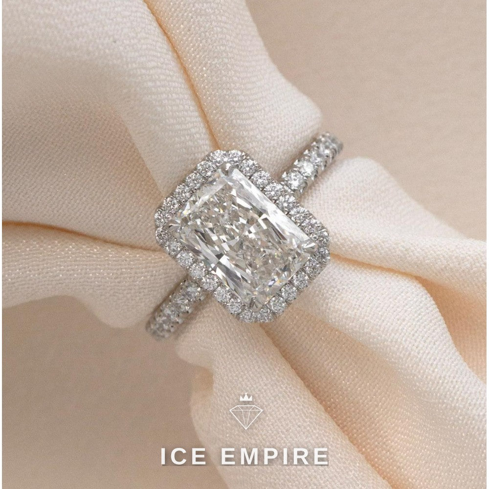 Iced Out 10K Gold Lab Grown Diamond Engagement Ring